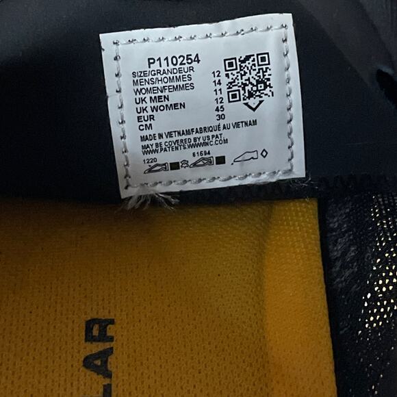 Caterpillar Code Hex Vent Low Top Shoes Black White Size 12 - Picture 9 of 10